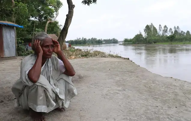 কুড়িগ্রামে ধরলা নদীতে ভাঙ্গন