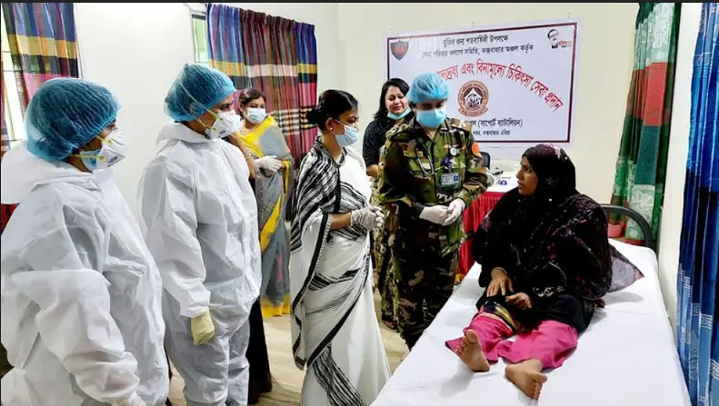 কক্সবাজারে সেনাপরিবার কল্যান সমিতির চিকিৎসা সেবা