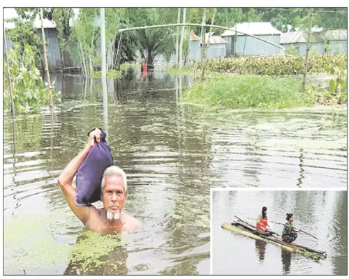 এবার মধ্যাঞ্চলে বাড়ছে বন্যার পানি