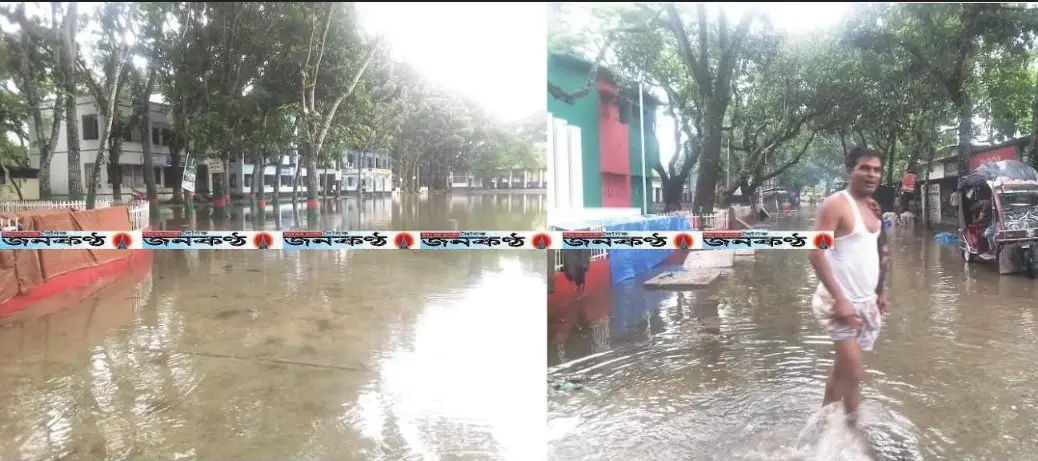 বৃষ্টির রেকর্ডে নীলফামারীর ডিমলা উপজেলা পরিষদও ভাসছে