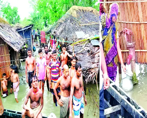 ৪৫ দিন পরও সাতক্ষীরার ২১ গ্রামের মানুষ পানিবন্দী ৪৫ দিন পরও সাতক্ষীরার ২১ গ্রামের মানুষ পানিবন্দী