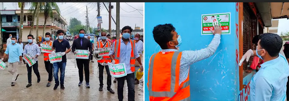 পটুয়াখালীতে মাস্ক নাই, সেবা নাই ক্যাম্পেইন শুরু