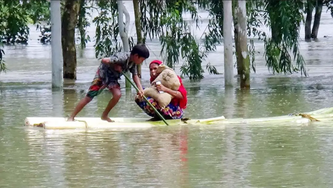 গাইবান্ধার দ্বিতীয় দফার সার্বিক বন্যা পরিস্থিতির অবনতি