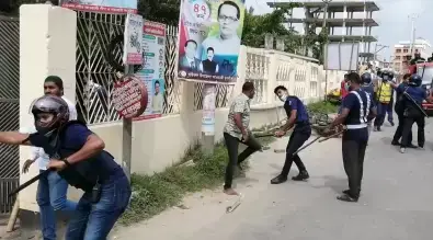 বাউফলে একই দলের দুই পক্ষের মধ্যে পাল্টাপাল্টি সংঘর্ষ আহত ১০