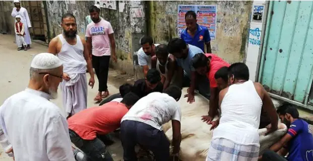 নামাজের পর চলছে পশু কোরবানি নামাজের পর চলছে পশু কোরবানি