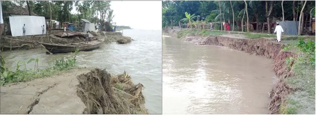 বন্যার পানি কমলেও নদী ভাঙ্গনে বিপাকে মানুষ বন্যার পানি কমলেও নদী ভাঙ্গনে বিপাকে মানুষ