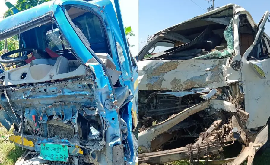হাওড় ভ্রমণে যাওয়ার পথে সড়ক দুর্ঘটনায় পিতা-পুত্র নিহত ॥ আহত ১২ হাওড় ভ্রমণে যাওয়ার পথে সড়ক দুর্ঘটনায় পিতা-পুত্র নিহত ॥ আহত ১২