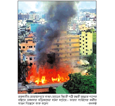 মোহাম্মদপুরে বস্তিতে ভয়াবহ অগ্নিকাণ্ড, শতাধিক ঘর পুড়েছে