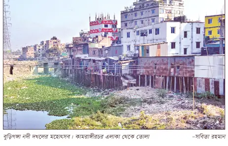 নদী দখলের উৎসব ॥ বুড়িগঙ্গার শাখা প্রশাখার দুই তীরে ভূমিদস্যুরা বেপরোয়া নদী দখলের উৎসব ॥ বুড়িগঙ্গার শাখা প্রশাখার দুই তীরে ভূমিদস্যুরা বেপরোয়া