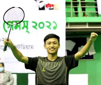 ব্যাডমিন্টন পুরুষ এককের সোনা গৌরবের ব্যাডমিন্টন পুরুষ এককের সোনা গৌরবের