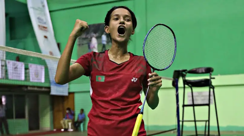 ব্যাডমিন্টন নারী এককে স্বর্ণ উর্মির ব্যাডমিন্টন নারী এককে স্বর্ণ উর্মির