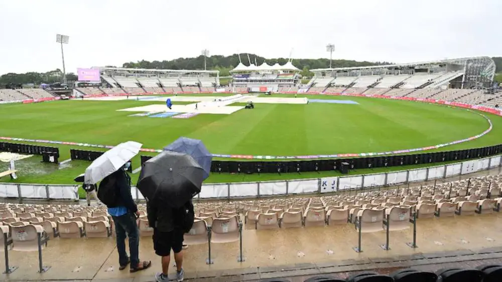 টেস্ট চ্যাম্পিয়নশিপের ফাইনালের প্রথম দিন বৃষ্টিতে ভেসে গেছে