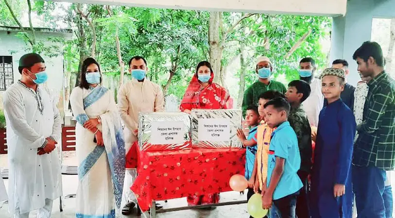 হবিগঞ্জে শিশু পরিবারে ডিসি’র শুভেচ্ছা বিনিময়