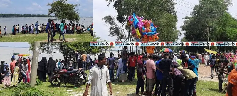 ঈদ উৎসবে তিস্তা ব্যারাজ এলাকায় হাজারো মানুষের ঢল ঈদ উৎসবে তিস্তা ব্যারাজ এলাকায় হাজারো মানুষের ঢল
