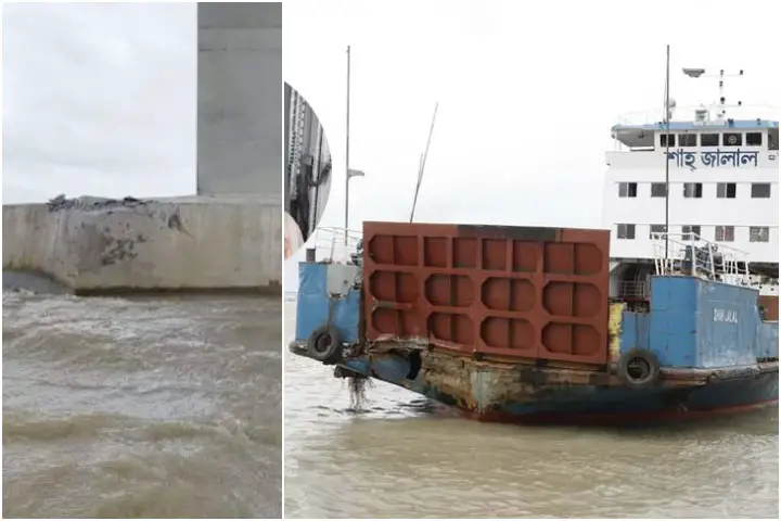 পদ্মা সেতুর পিলারে ধাক্কা ॥ এবার তদন্তে নৌ-মন্ত্রণালয়