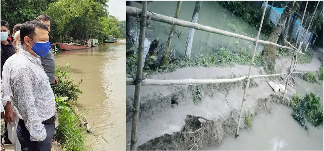 পালরদী নদী গ্রাস করেছে অর্ধশত বাড়িসহ দুইটি সড়ক