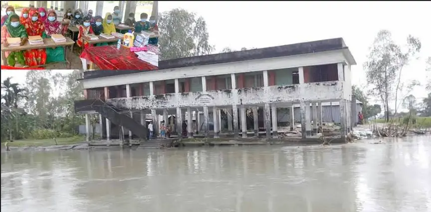 তিস্তাপাড়ে হেলে পড়া ভবনে ঝুঁকি নিয়ে পাঠদান চলছে তিস্তাপাড়ে হেলে পড়া ভবনে ঝুঁকি নিয়ে পাঠদান চলছে