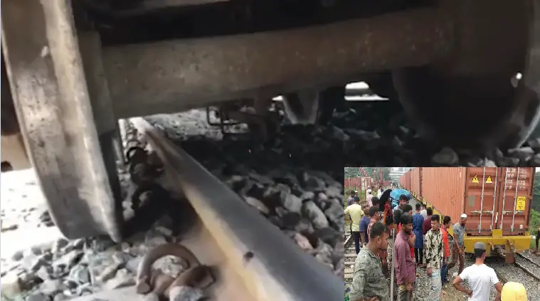 রাজধানীর কাওরানবাজার এলাকায় মালবাহী ট্রেন লাইনচ্যুত রাজধানীর কাওরানবাজার এলাকায় মালবাহী ট্রেন লাইনচ্যুত