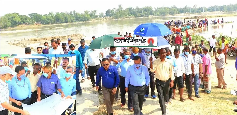 বিপর্যস্ত তিস্তা অববাহিকা পরিদর্শনে বাপাউবোর প্রতিনিধি দল