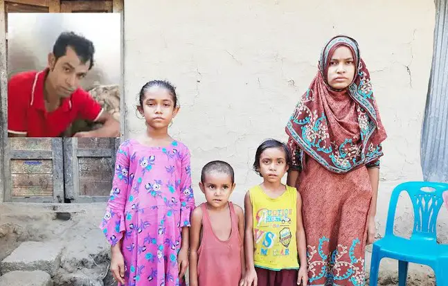 চুনারুঘাটে স্বামীকে হারিয়ে ৫ সন্তান নিয়ে অসহায় স্ত্রী