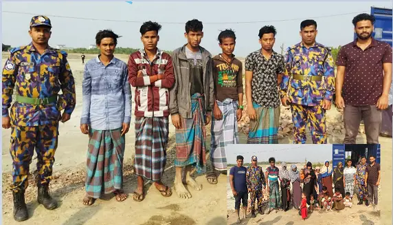 ভাসানচর থেকে পালানোর সময় দালালসহ ২৩ রোহিঙ্গা আটক ভাসানচর থেকে পালানোর সময় দালালসহ ২৩ রোহিঙ্গা আটক