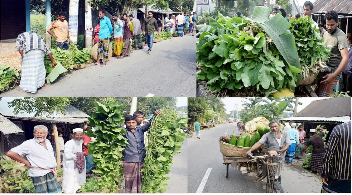 জমে উঠছে শীতকালীন শাক-সবজির বাজার