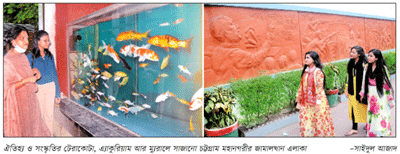 দেয়ালজুড়ে টেরাকোটা সড়ক দ্বীপে ল্যাম্পপোস্ট দেয়ালজুড়ে টেরাকোটা সড়ক দ্বীপে ল্যাম্পপোস্ট