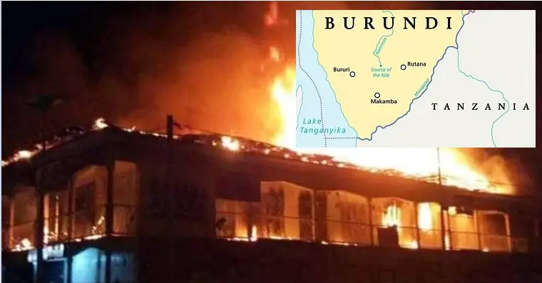 বুরুন্ডির কারাগারে ভয়াবহ অগ্নিকাণ্ডে ৩৮ বন্দি নিহত বুরুন্ডির কারাগারে ভয়াবহ অগ্নিকাণ্ডে ৩৮ বন্দি নিহত