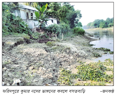 কুমার নদে বিলীন মন্দিরসহ ১১ স্থাপনা