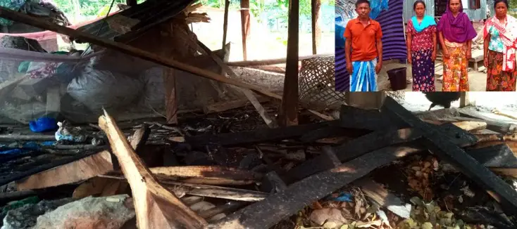 কলাপড়ায় সংখ্যালঘু রাখাইনদের ঘরে আগুন দিয়ে হত্যাচেষ্টার অভিযোগ কলাপড়ায় সংখ্যালঘু রাখাইনদের ঘরে আগুন দিয়ে হত্যাচেষ্টার অভিযোগ
