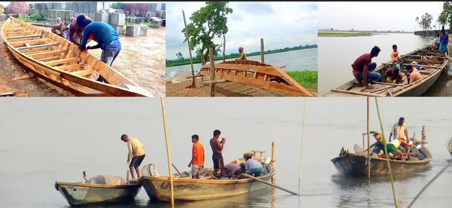 বর্ষাকে সামনে রেখে তিস্তাপাড়ে শুরু হয়েছে নতুন নৌকা তৈরির কাজ