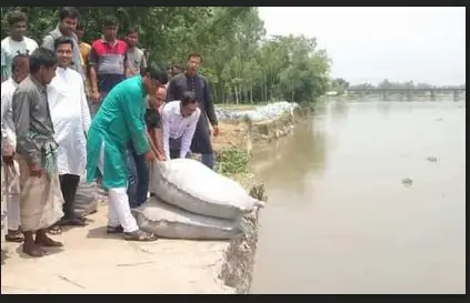 গোবিন্দগঞ্জের বাঙালী নদীর ভাঙ্গন রোধে সংরক্ষণ কাজ শুরু