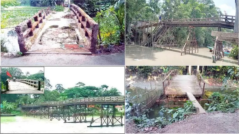 বরিশালে ঝুঁকিপূর্ণ চার ব্রিজ বরিশালে ঝুঁকিপূর্ণ চার ব্রিজ