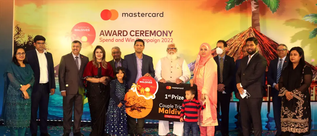মাস্টারকার্ডের ‘স্পেন্ড অ্যান্ড উইন’ ক্যাম্পেইন- ‘মিস্টিক্যাল মালদ্বীপ ২০২২’ এর বিজয়ীদের নাম ঘোষণা মাস্টারকার্ডের ‘স্পেন্ড অ্যান্ড উইন’ ক্যাম্পেইন- ‘মিস্টিক্যাল মালদ্বীপ ২০২২’ এর বিজয়ীদের নাম ঘোষণা