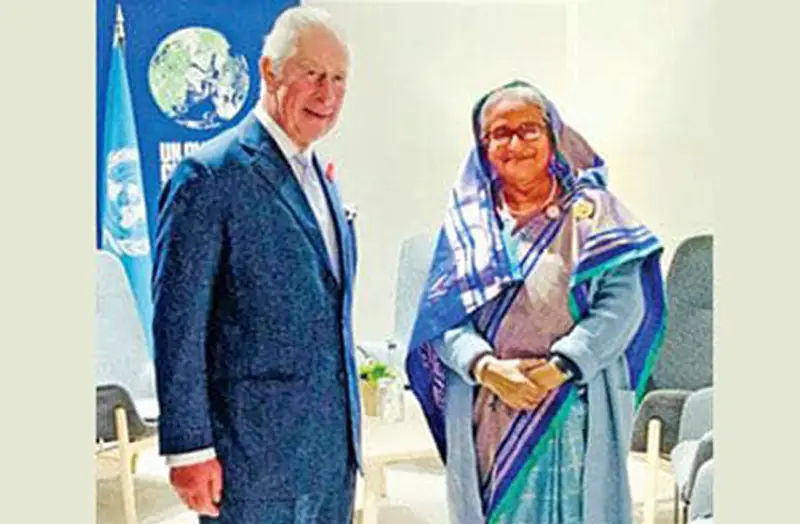 শেখ হাসিনাকে ব্রিটেনের রাজার টেলিফোন শেখ হাসিনাকে ব্রিটেনের রাজার টেলিফোন