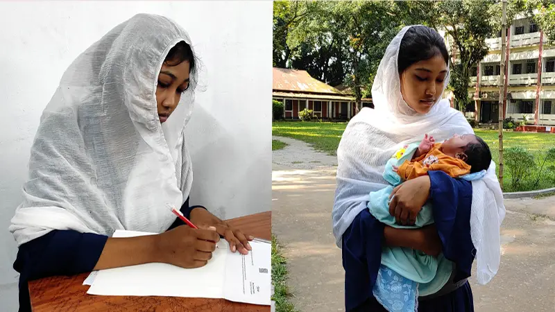 চারদিনের কন্যা শিশু নিয়ে পরীক্ষা দিচ্ছেন তৃষা চারদিনের কন্যা শিশু নিয়ে পরীক্ষা দিচ্ছেন তৃষা