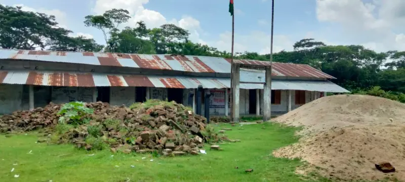 চার বছরেও শুরু হয়নি ভবন নির্মাণের কাজ, সাপ আতঙ্কে শিক্ষার্থীরা চার বছরেও শুরু হয়নি ভবন নির্মাণের কাজ, সাপ আতঙ্কে শিক্ষার্থীরা