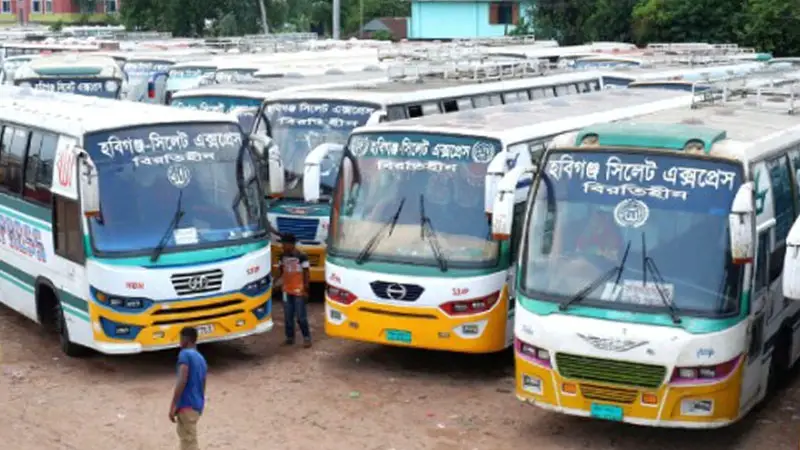 হবিগঞ্জে শ্রমিক ইউনিয়ন নির্বাচনের দিন গণপরিবহন বন্ধ