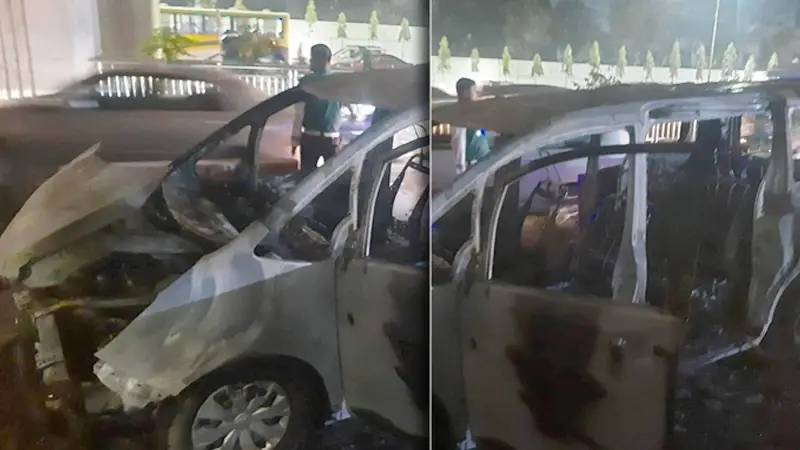 রাজধানীতে মাইক্রোবাসে আগুন রাজধানীতে মাইক্রোবাসে আগুন