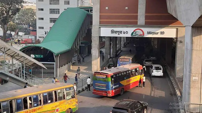 চালু হলো মেট্রোরেলের মিরপুর-১০ স্টেশন