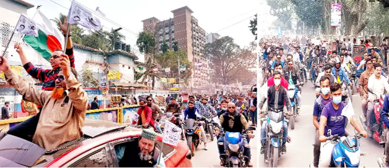 বগুড়ায় শেষ মুহূর্তে ভোটার টানার চেষ্টায় প্রার্থীরা