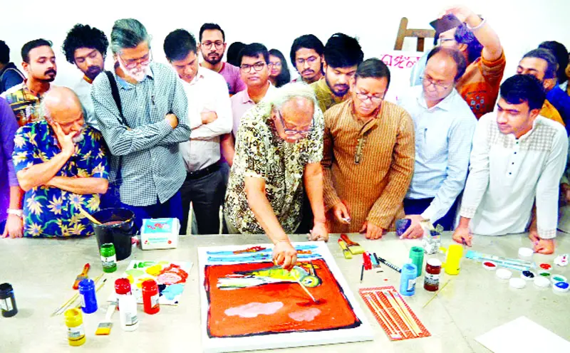 রফিকুন নবীর আঁকা ছবিতে তহবিল গঠনের সূচনা রফিকুন নবীর আঁকা ছবিতে তহবিল গঠনের সূচনা