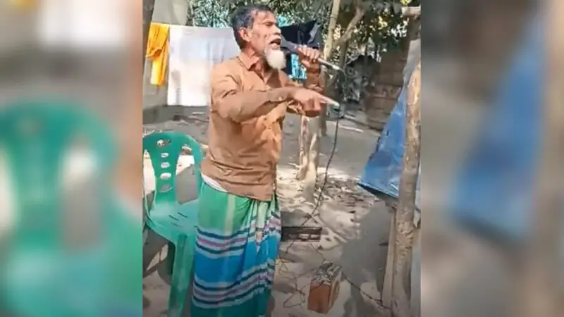 মাইক ভাড়া করে গালিগালাজ করে ঝাল মেটালেন ফয়েজ মিয়া মাইক ভাড়া করে গালিগালাজ করে ঝাল মেটালেন ফয়েজ মিয়া