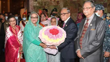 রাষ্ট্রপতির সঙ্গে সাহাবুদ্দিন ও শেখ হাসিনার সাক্ষাৎ