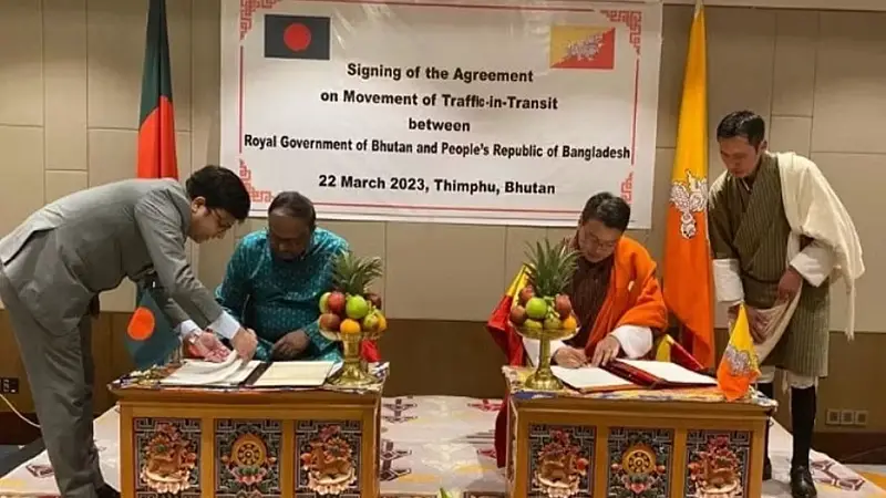 বাংলাদেশ-ভুটানের ট্রানজিট চুক্তি সই বাংলাদেশ-ভুটানের ট্রানজিট চুক্তি সই