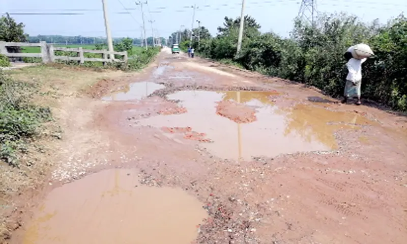 সড়কের বেহাল দশা, ভোগান্তি চরমে