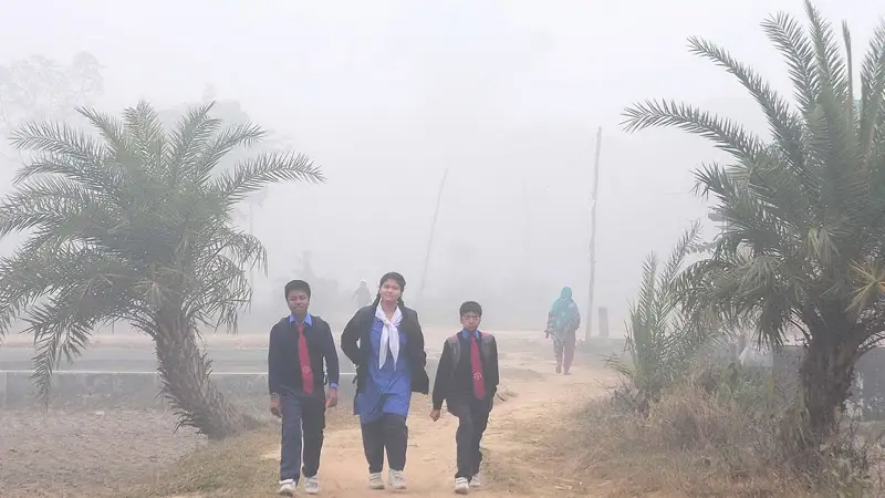 শীত যাচ্ছে না। আরও থাকছে। বসন্তের শেষে বগুড়ার এই চিত্র