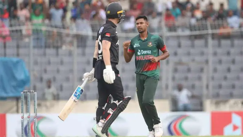 অ্যালেন-বাউসকে ফেরালেন মোস্তাফিজ অ্যালেন-বাউসকে ফেরালেন মোস্তাফিজ