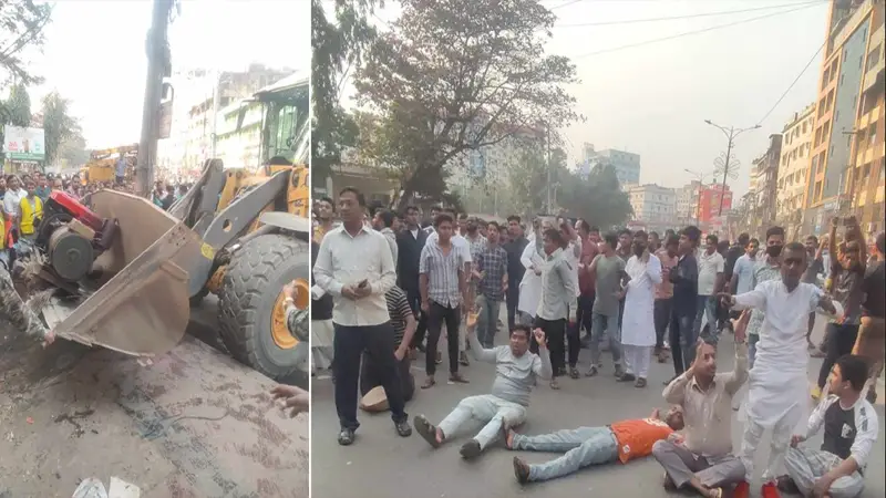 নিউ মার্কেট এলাকায় পুলিশ-হকার দফায় দফায় সংঘর্ষ, গুলিবিদ্ধ ১ নিউ মার্কেট এলাকায় পুলিশ-হকার দফায় দফায় সংঘর্ষ, গুলিবিদ্ধ ১