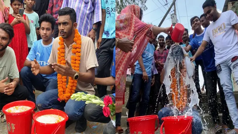 প্রেমের ব্যর্থতা মুছতে দুধ দিয়ে গোসল প্রেমের ব্যর্থতা মুছতে দুধ দিয়ে গোসল